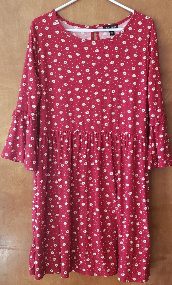 Empire Waist Jersey Stretch Knit Dress
